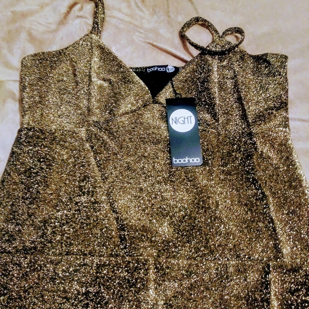 GOLD GLITTER DRESS - Picture 2 of 3